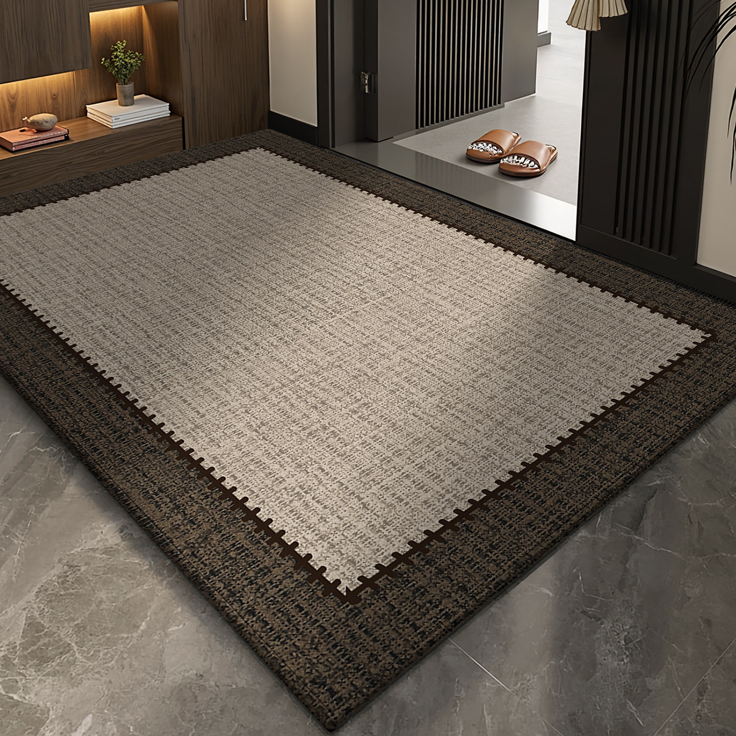高级感入户门地垫玄关入户免洗脚垫防滑耐脏除尘垫进门地毯可裁剪,居家布艺,入户地垫,淘宝优惠券,粉丝福利购,淘宝优惠卷