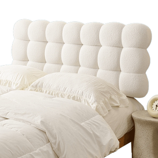 2023新款小雪球床头大靠枕软包靠背垫榻榻米无床头靠垫奶油风定制