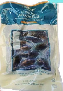 新西兰全壳青口贝肥翡翠贻贝进口海鲜熟冻即食刺身沙拉海鲜饭1KG