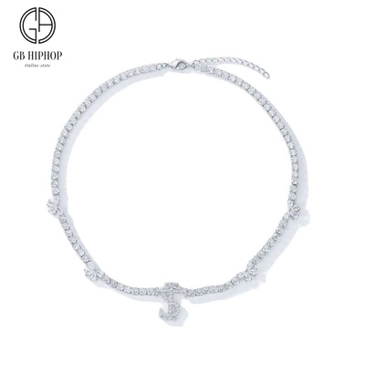 艾志恒同款STK锆石帅气满钻项链