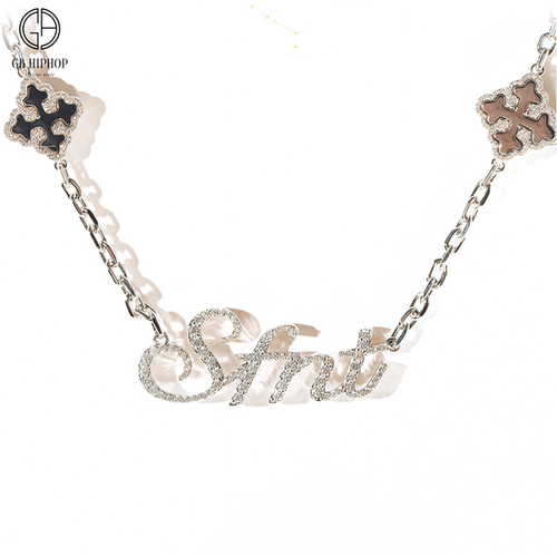 GB线上嘻哈风字母SFNT蝴蝶项链