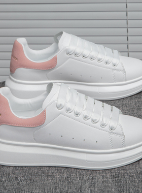 铭麦昆小白鞋女夏季增高白色运动鞋子女款板鞋透气休闲松糕厚底男