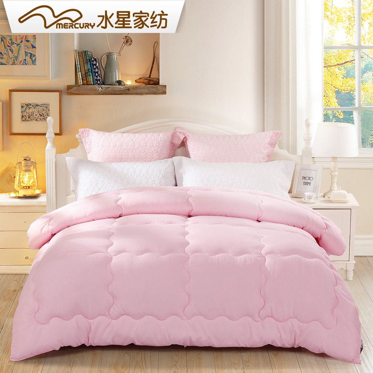 水星家纺官方品牌店官网正品品牌 暖梦四孔加厚冬被保暖双人纤,床上用品,化纤被,淘宝优惠券,粉丝福利购,淘宝优惠卷