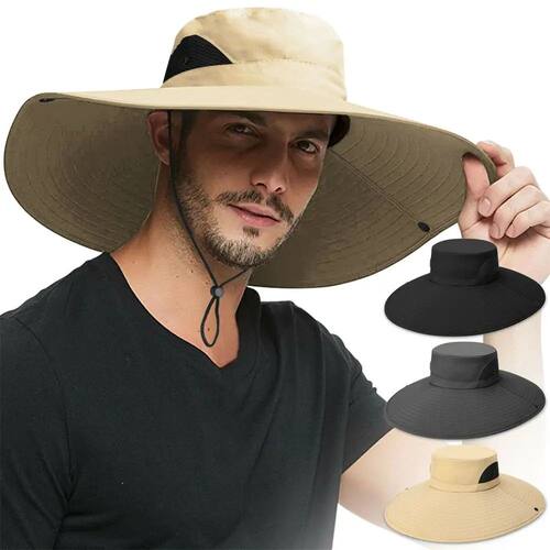Men Women Breathable Sun Fisherman Hat UV Sun Protection Wid