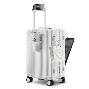 INS Carry On Luggage with Spinner Wheels Suitcase Front Open