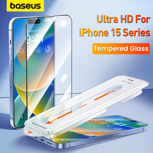 Baseus Tempered Glass for iPhone 15Pro Max Plus Screen Protector Film14Plus 13超清钢化玻璃膜荧幕防爆