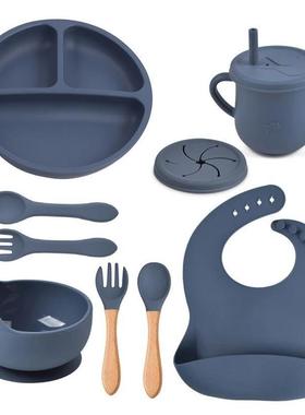 Silicone BabyCYF7ca2W Feeding Set Suction Plates and Bowls f