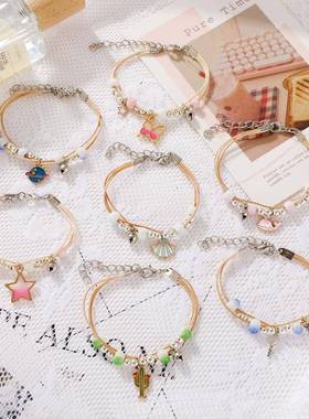 female student sweet bracelet couple hand rope欧美流行手链女