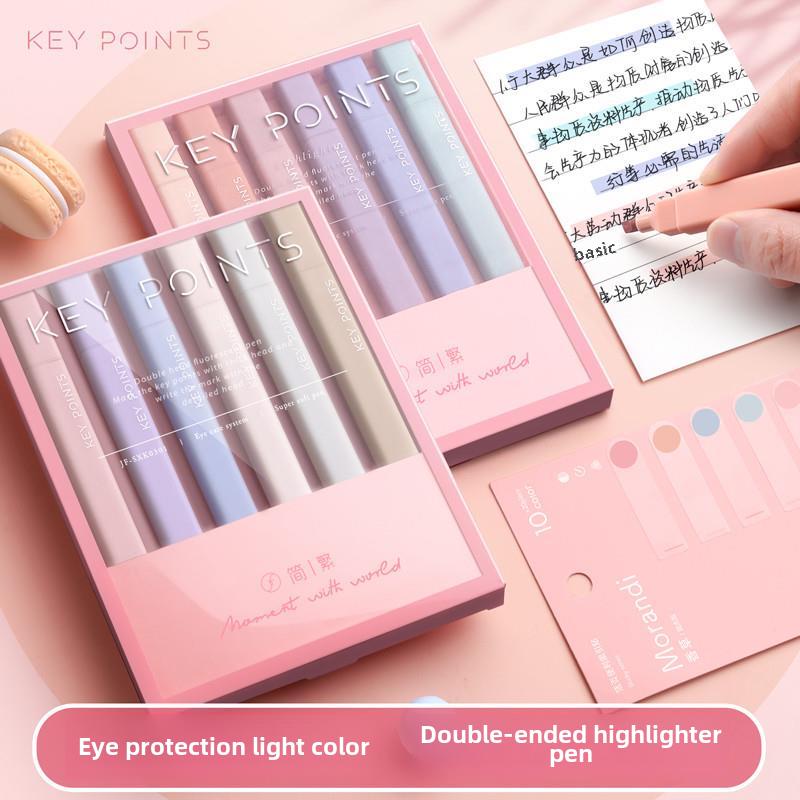 Color highlighter a set of 10 color marker pens荧光记号笔