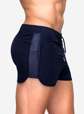 Fitness Running Shorts Men Mesh Training Sports Gym Shorts