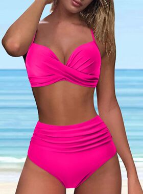 Women High Waisted Bikini Set Sexy Two Piece Tankini Swimsui