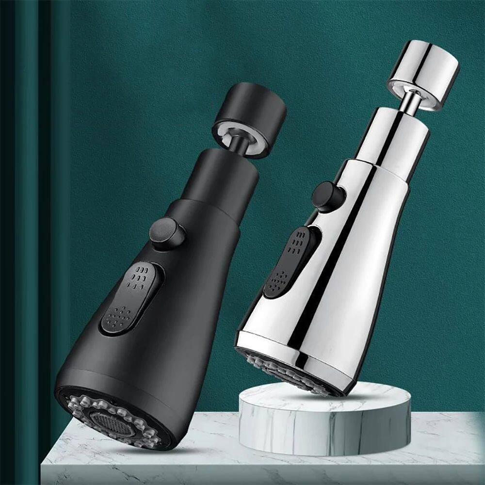 Kitchen 3 Modes Shower Head Kitchen Tap 360° Rotatable Flus