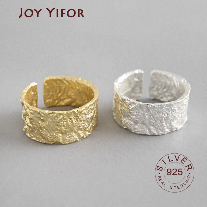 Sterling Silver Open Ring For Women INS Niche Irregular