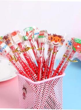 Christmas pencil elementary children rubber reward gifts