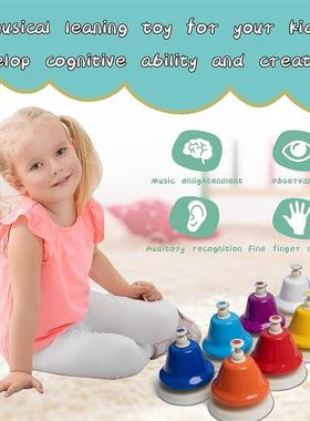 Desk Bells Ranbow Datonc Hand Bell toy for Kds Muscal L