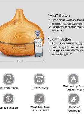 500ml air essential oil diffuser aroma vaporizer humidifier