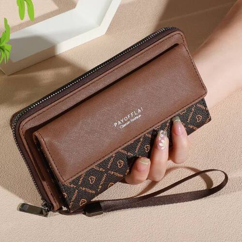 1pc Classic Men's Faux Leather Wallet, Double Layer with Sna