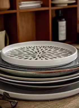 dinner plates ceramic steak plate dishes 西餐盘 western food