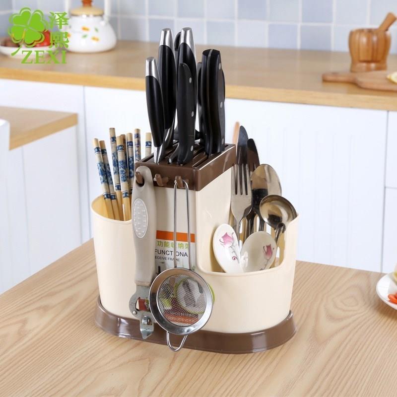 chopsticks holder drain rack knives forks spoon box plastic-封面