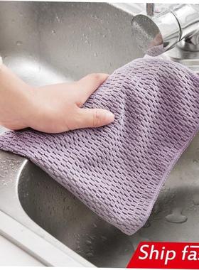 3pcs/set wash towel dish wipe kitchen cleaning cloth cotton