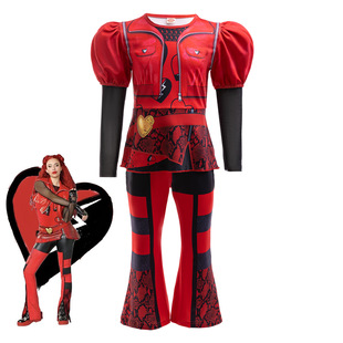 外贸电影同款服装女童后裔4Descendants紧身衣套装舞台表演服扮演