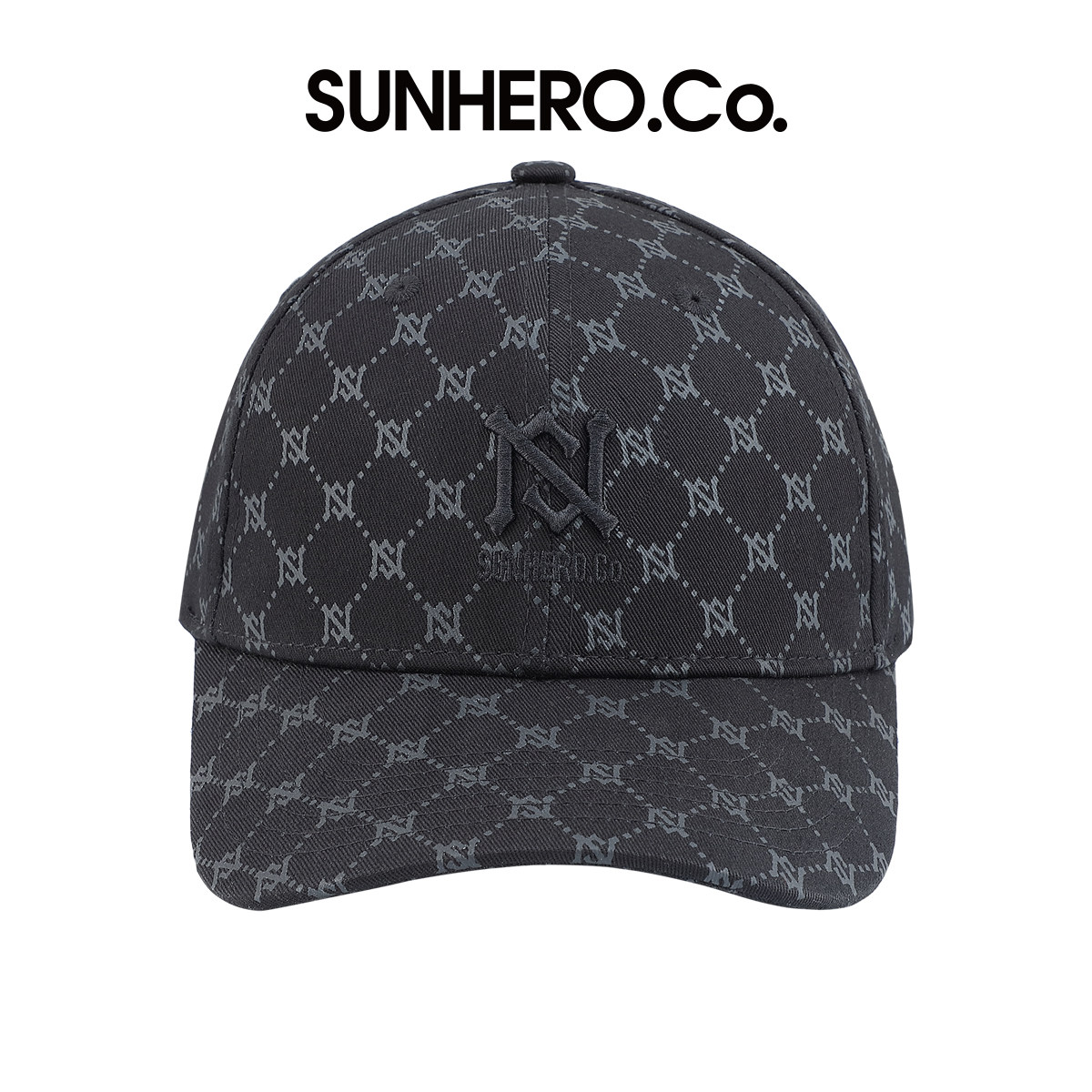 sunhero美潮棒球帽小标印花3D刺绣防晒弯檐大头鸭舌帽子男女新款