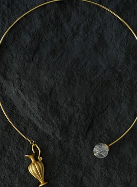 一千零一夜复古手持水罐水晶项圈