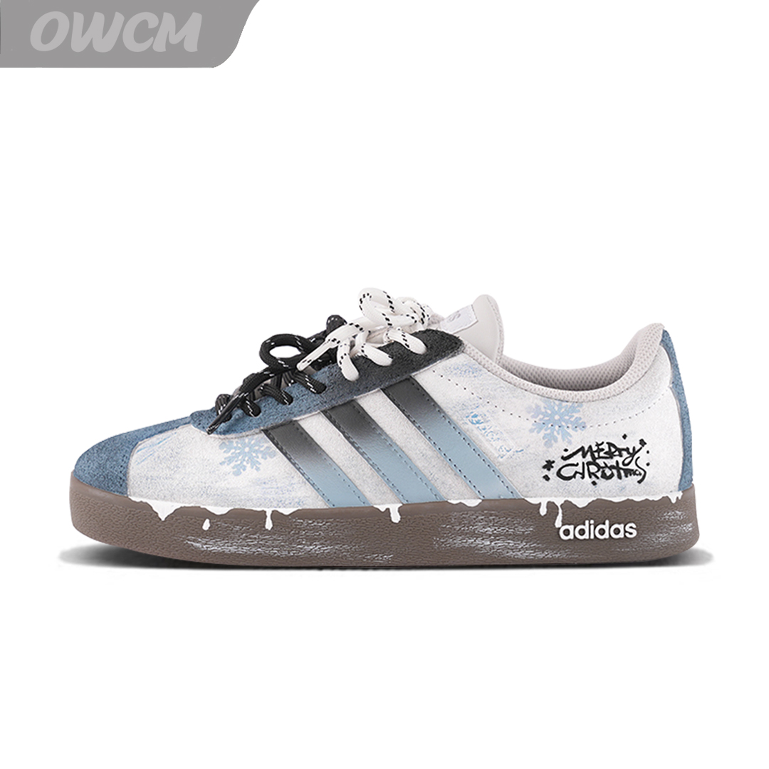 Adidas neo VL 北海道冬雪圣诞限定潮流百搭休闲板鞋男女鞋定制鞋
