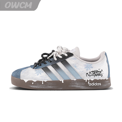 Adidas neo VL 北海道冬雪圣诞限定潮流百搭休闲板鞋男女鞋定制鞋