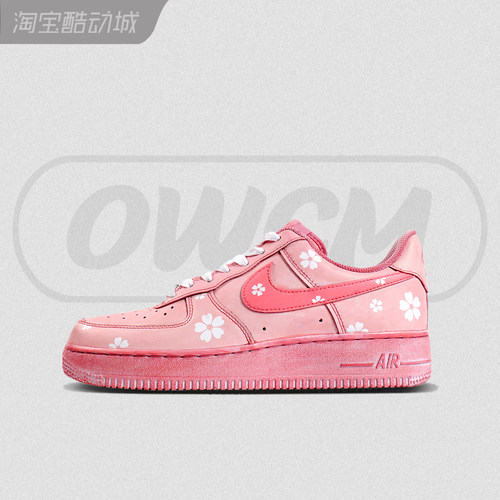 耐克运动鞋樱花元素男定制