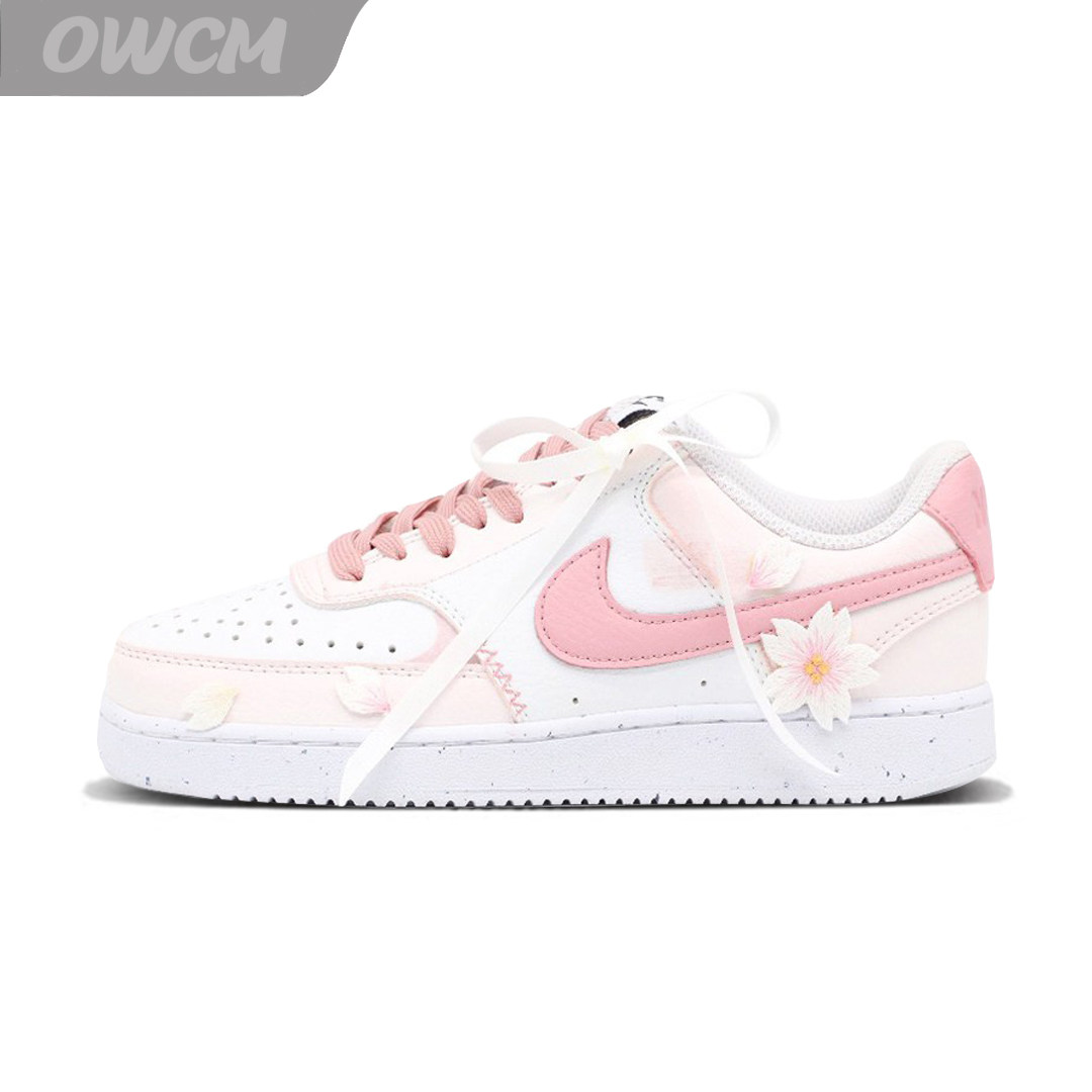 Nike Court Vision 桃花朵朵七夕限定潮流时尚休闲板鞋女子定制鞋