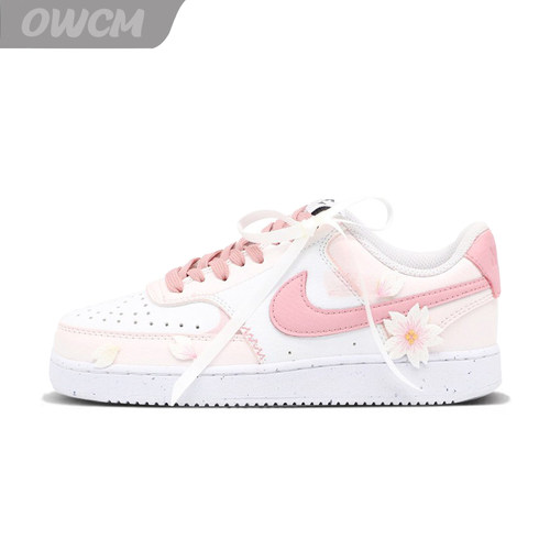 Nike Court Vision 桃花朵朵七夕限定潮流时尚休闲板鞋女子定制鞋