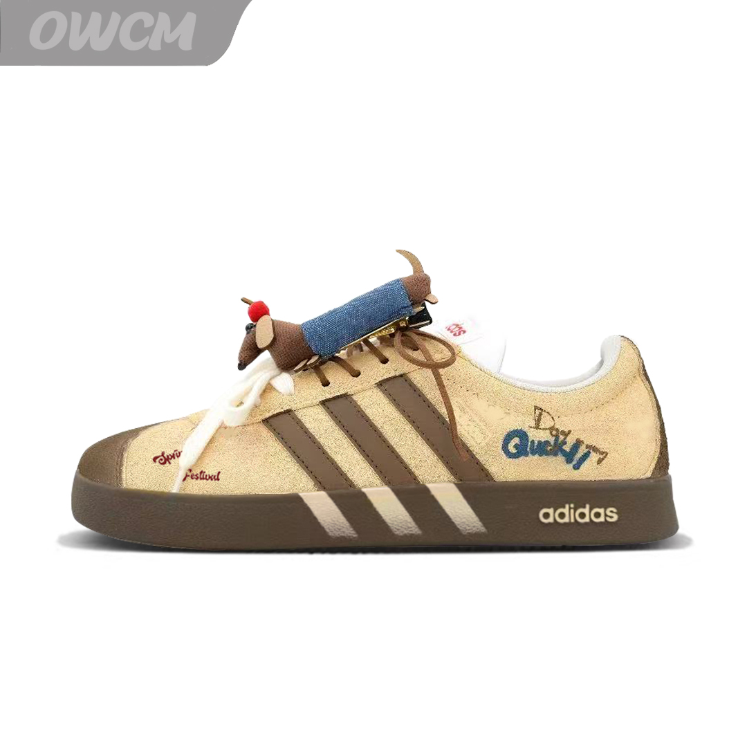 Adidas neo VL 遛遛腊肠狗潮流时尚低帮百搭休闲板鞋男女鞋定制鞋