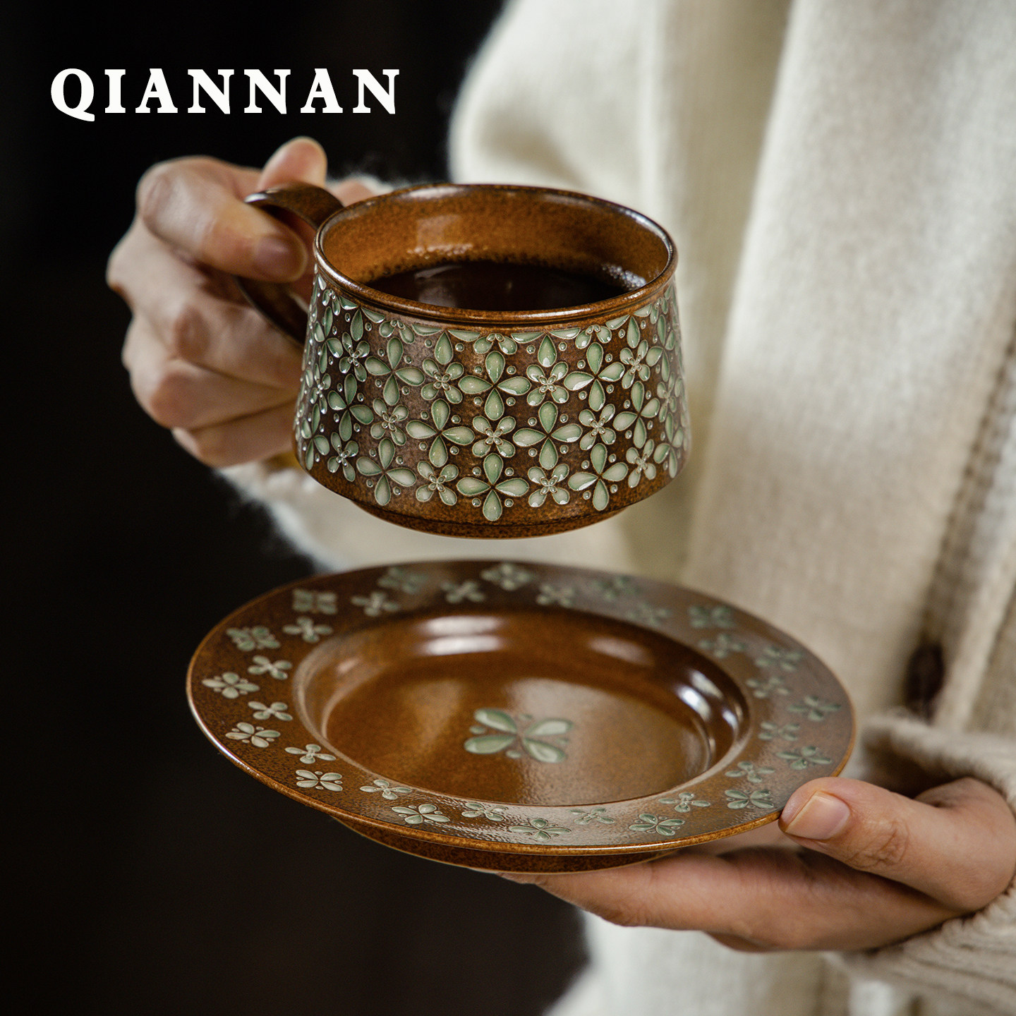 【东方美学·非遗】咖啡杯女士个人专用中式复古轻奢高级感礼盒装,餐饮具,咖啡杯,淘宝优惠券,粉丝福利购,淘宝优惠卷