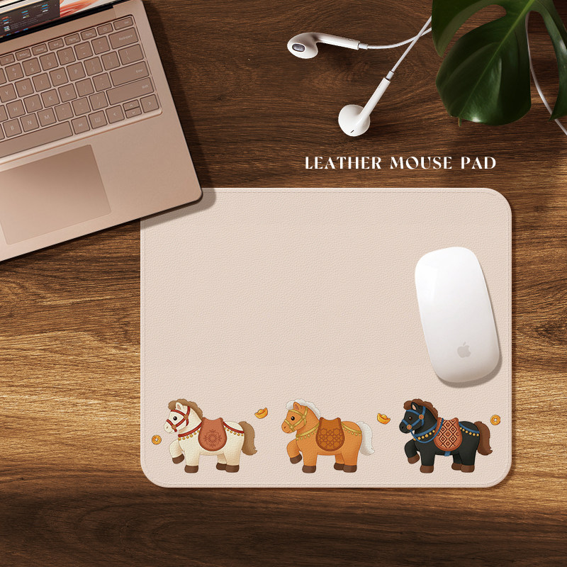 马年新款鼠标垫小号女生高颜值办公室电脑桌面垫红色过年家用防滑