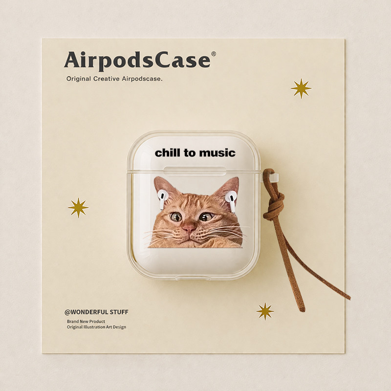 桔子猫airpods4保护套适用苹果耳机保护壳airpodspro2创意猫咪创意airpods3代可爱耳机趣味pro二代透明耳机壳