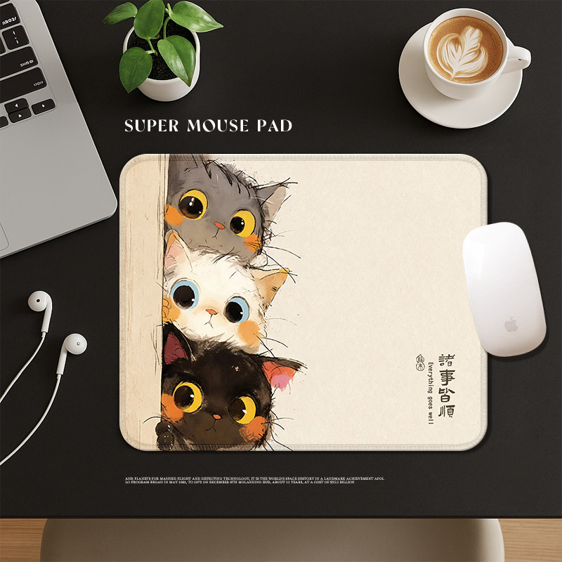 桔子猫可爱猫咪创意办公鼠标垫图片