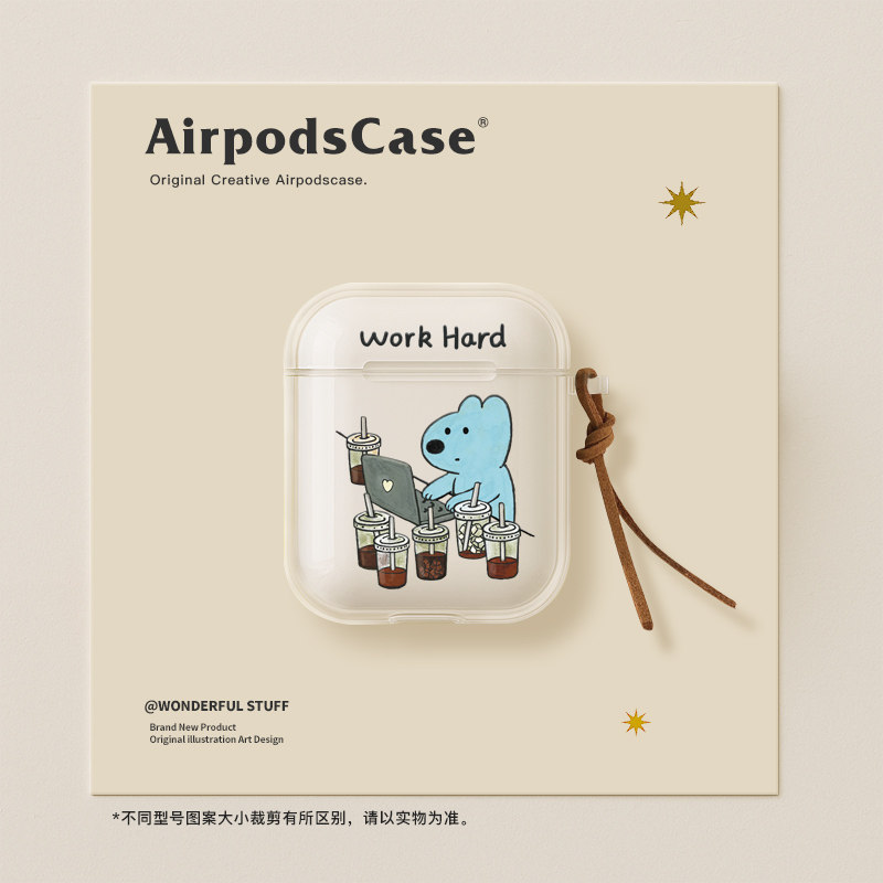 桔子猫适用airpodsPro3保护套airpods4苹果新款透明耳机壳ipod2美式小狗3代高级感软壳耳机套pro2防摔壳