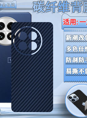 泰利蒙 适用一加13T后膜OnePlus13手机背膜PJZ110碳纤维改色彩膜6.82英寸磨砂软膜1+13后壳防刮保护贴纸