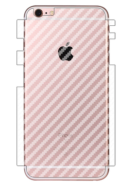 苹果6p6splus手机后膜 背贴iPhone S6保护膜iPhone7/8碳纤维后盖防刮贴模ip 7plus磨砂七贴纸八P半透明六软膜