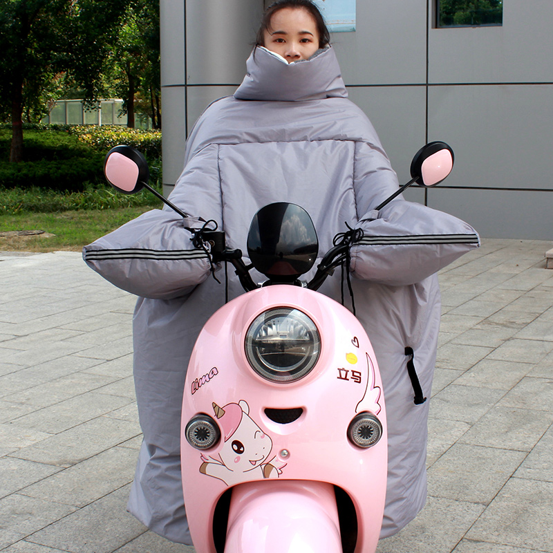 电瓶车挡风被冬季分体加厚保暖