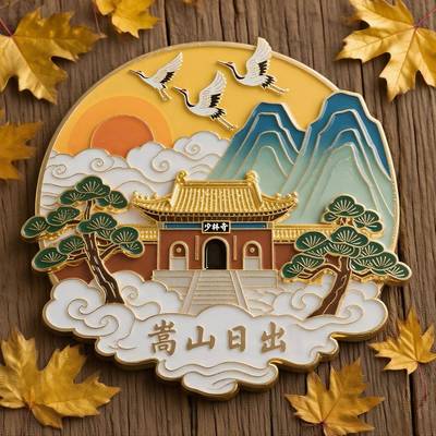 嵩山冰箱贴河南郑州文创旅游景点少林寺飞鹤特色纪念品礼物伴手礼