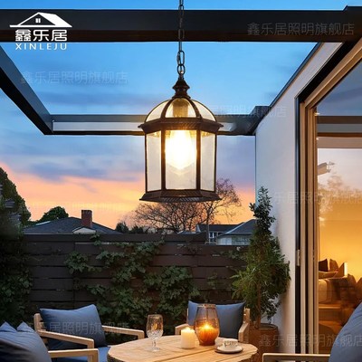 热销简约户外防水吊灯室外阳台阳光房廊架凉亭灯庭院大门口亭子吸