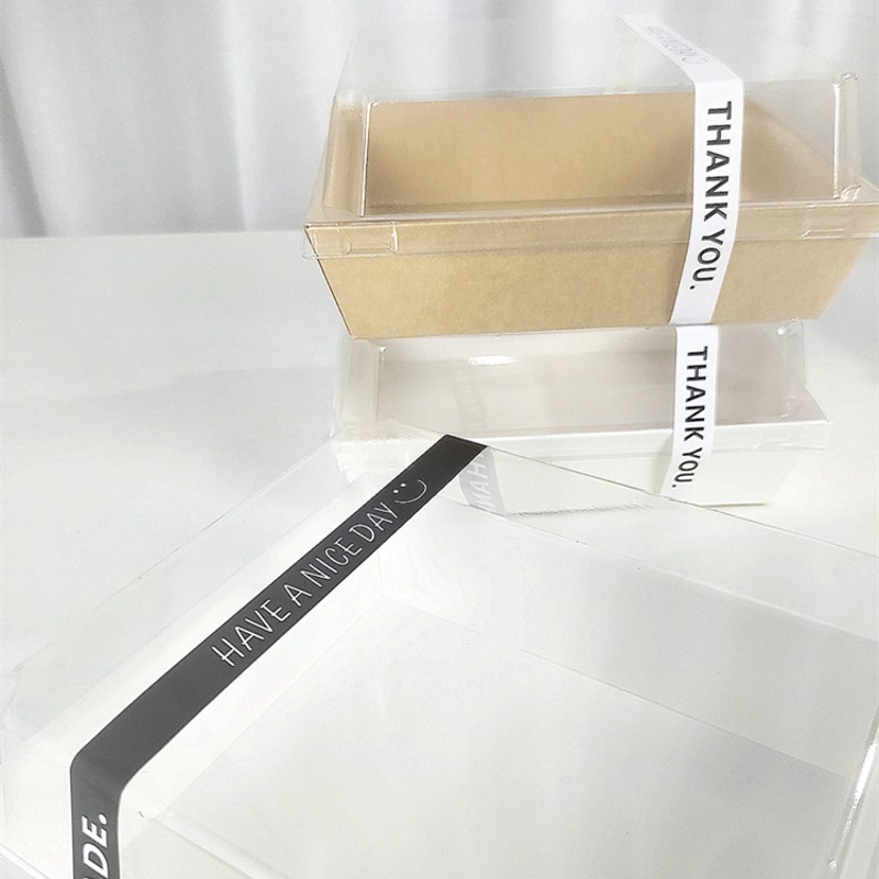 热销甜品包装盒封口贴 烘焙打包盒不干胶标签 咖啡杯长条英文装饰