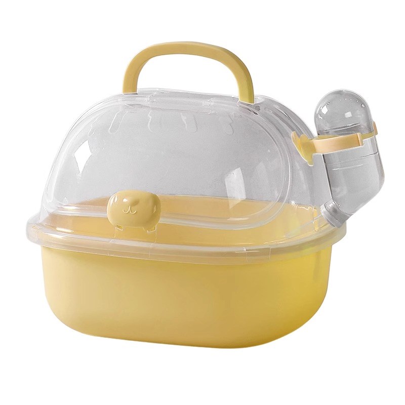 热销仓鼠笼便携外出大空间金丝熊波利熊小鼠外带笼旅行包透明外出