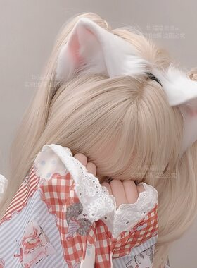 猫耳兽耳猫猫祟祟手作发箍软萌
