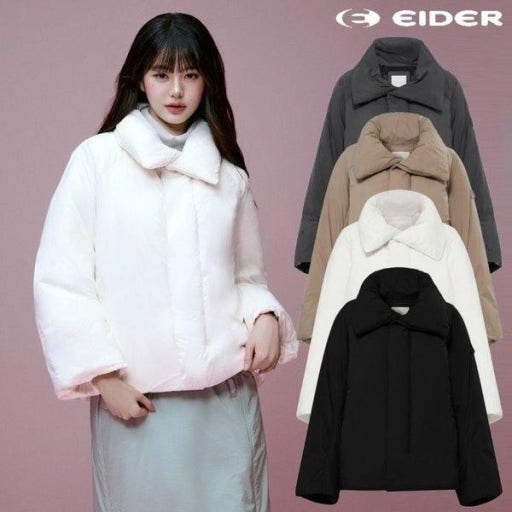 Eider 韩国代购直邮25秋冬户外女士张元英同款鹅绒翻领保暖羽绒服