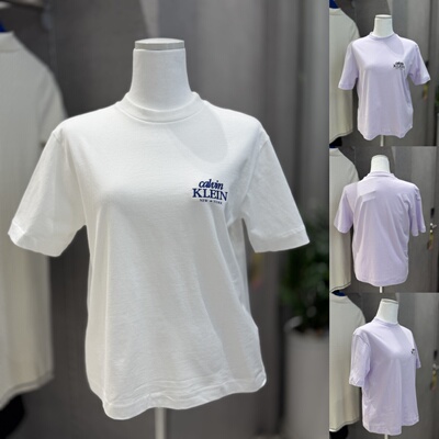 CK JEANS韩国代购26春47F801G女士韩版圆领时尚短袖百搭休闲T恤