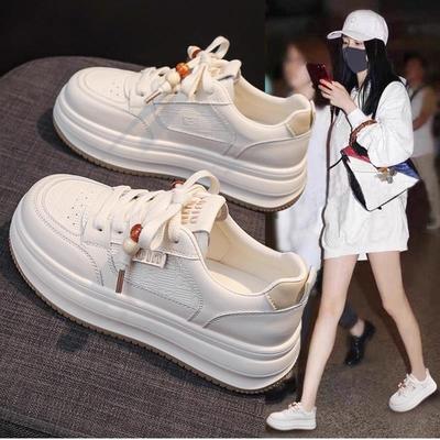 2025新款秋季爆款板鞋百搭防滑增高休闲女鞋子国风厚底小白鞋女款
