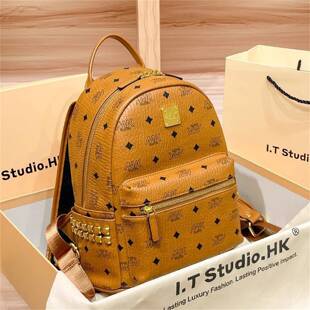 香港代购奢侈品名牌2025新款专柜正品真皮女双肩揹包旅行登山书包